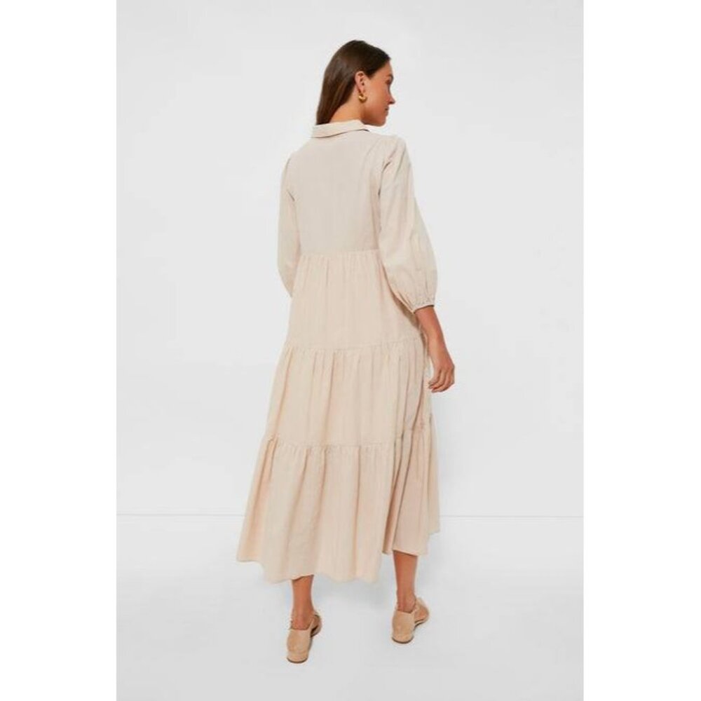 NWT Pomander Place Sandstone Cotton Mabel Maxi Dress in Sandstone Size XXL - Picture 3 of 9